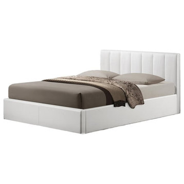 Templemore Upholstered Queen Storage Bed in White