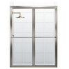 Coastal Shower Doors Paragon Series, Brushed Nickel, 58"x70"