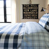 Buffalo Check Plaid Matte Sateen Comforter Set, Navy/White, King/Cal King