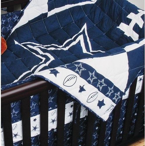 Nfl Dallas Cowboys Bedding And Room Decorations Sports Coverage Nfl Dallas Cowboys 4 Piece Football Crib Bedding Set Baby