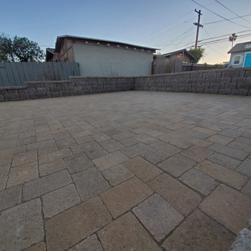 Rustic Retaining Wall and Pavers