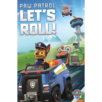 Paw Patrol Let's Roll Poster, Premium Unframed