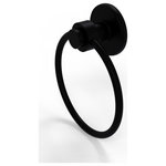Allied Brass - Mercury Towel Ring, Matte Black - The contemporary motif from this elegant collection has timeless appeal. Towel ring is constructed of solid brass and is an ideal six inches in diameter. It is ideal for displaying your favorite decorative towels or for providing the space for daily use.
