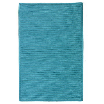 Simply Home Solid Rug, Turquoise, 4'x4'