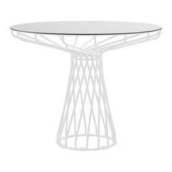 Dining TablesVelletri White 76cm HPL Laminate Indoor Outdoor Cafe Table by Glid - Dining Tables