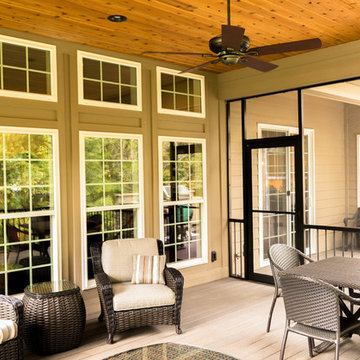 Screen Room Addition with Retractable Screens, Outdoor Kitchen, and Patio