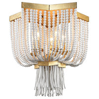 Chaumont 5-Light Flush Mount, Antique Gold Leaf