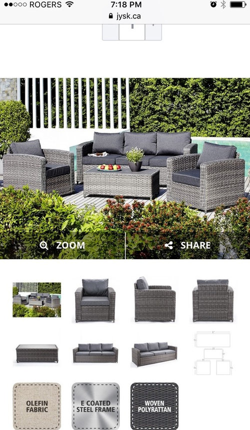 Patio Furniture set up