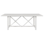Universal Furniture - Universal Furniture Coastal Living Outdoor Tybee Rectngle Dining Table - Enrich outdoor spaces with the Tybee Dining Table, a bright white aluminum dining table featuring a series of angular accents, plus a convenient umbrella hole for added shade when needed.