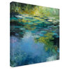 Julia Purinton 'Water Lilies Iii' Canvas Art, 35"x35"