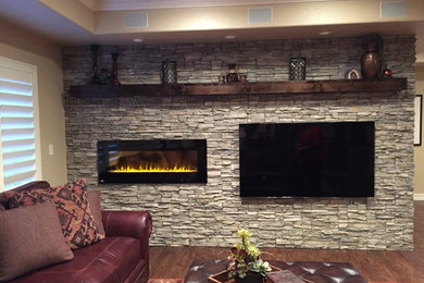 Living room - large transitional living room idea in Denver