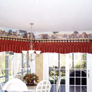 Custom Valance on Decorative Pole with Rings