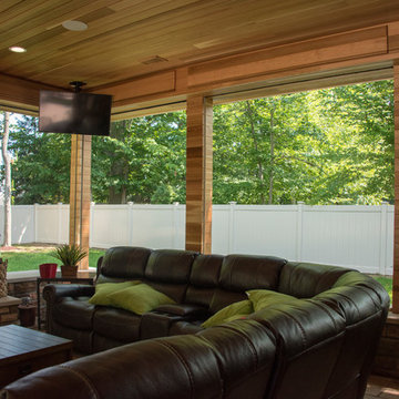 Outdoor Living Space with Motorized Screens
