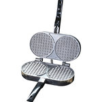 C. Palmer Mfg. Inc. - Thick Belgium Waffle Iron - Flour, eggs, sugar, and butter-- what else could you possibly need to make a Belgian cookie? This Thick Belgian Cookie Iron! Ideal for creating those traditional Belgian waffle cookies, this iron makes two .48 inch thick cookies with ease. Add in vanilla, lemon zest, or your favorite flavoring, and enjoy!
