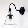 Triangular Wall Sconce With Glass Shade