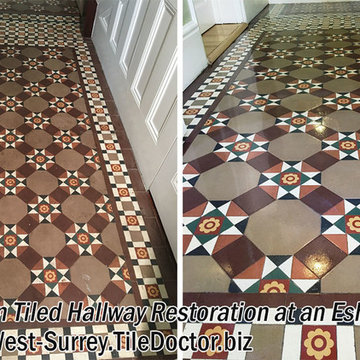 Original Victorian Tiled Hallway Brought Back to Life at an Esher Flat