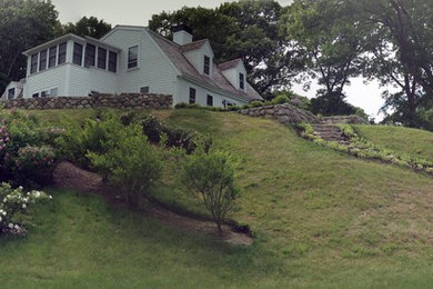 Inspiration for a coastal exterior home remodel in Boston