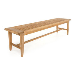Laguna 6ft Teak Backless Bench - Outdoor Benches
