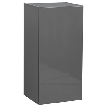18 x 30 Wall Cabinet-Single Door-with Grey Gloss door