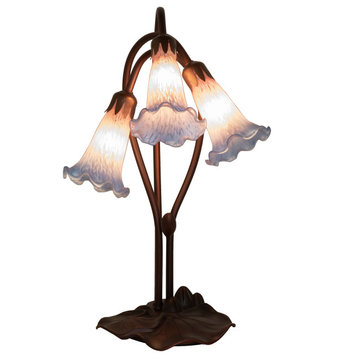 16 High Pink/Blue Pond Lily 3 LT Accent Lamp