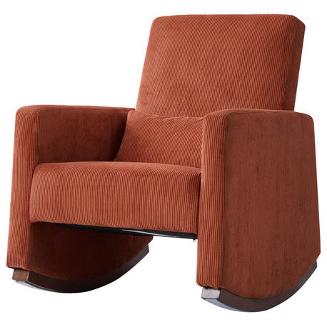 Solid Wood Rocker Chair, Rust