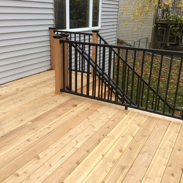 Cedar Deck with Aluminum Railings
