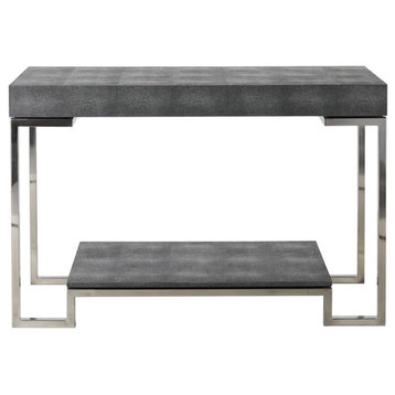Gray Shagreen Shelves Console Table | Andrew Martin Trudy