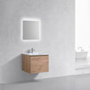 Balli 24" Wall-Mount Modern Bathroom Vanity, White Oak