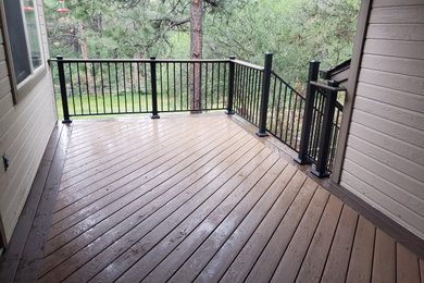 Inspiration for a craftsman deck remodel in Denver