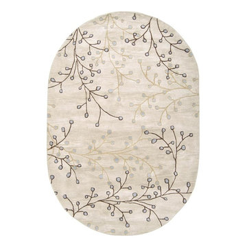 Athena Ivory / Blue Oval Area Rug by Surya -$667.95