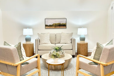 Transitional living room photo in New York