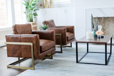 Trendy living room photo in Miami