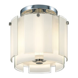 Contemporary Style 2 Light Semi Flush Mount by Sonneman Velo - Lighting