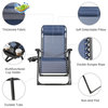 Costway Zero Gravity Chair Oversize Lounge Chair Patio Folding Recliner Blue