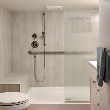 Accessible Bathroom Remodel with Walk-In Shower & Built-In Bench