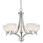 Minka-Lavery - Minka-Lavery Paradox Five Light Chandelier 1425-84 - Five Light Chandelier from Paradox collection in Brushed Nickel finish. Number of Bulbs 5. Max Wattage 100.00. No bulbs included. Quality and style make this a very attractive collection. Designed to fit comfortably into any home and budget. No UL Availability at this time.