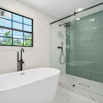 High-End Bathroom Remodel Houston - Walk-In Shower + Modern Finishes