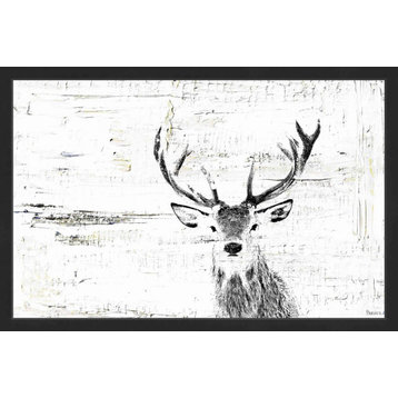 Parvez Taj "Inquisitive Deer" Framed Painting Print, 24"x16"
