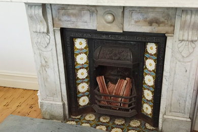 Restoration antique Victorian marble fireplace