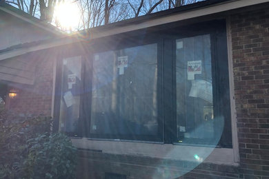 Example of a trendy home design design in Raleigh
