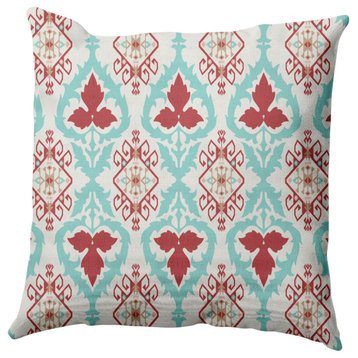 Bombay Decorative Throw Pillow, Ligonberry Red, 16"x16"