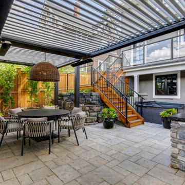 South Calgary StruXure Adjustable Pergola over Outdoor Kitchen