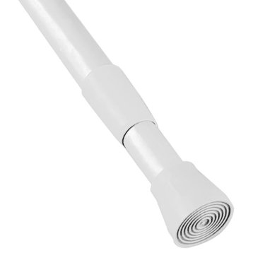Tension Adjustable Shower Curtain Rod 43-79 Inches , White