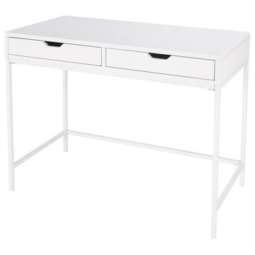 Belka White Desk with Drawers, 5466304
