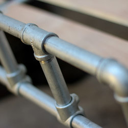 Rackham Galvanised Steel Pipe & Scaffolding Fittings Kingsize Bed Frame - Headboards