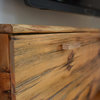 Rustic Reclaimed Wood Floating Media Cabinet