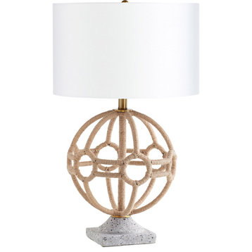 Basilica 1 Light Table Lamp, Aged Brass