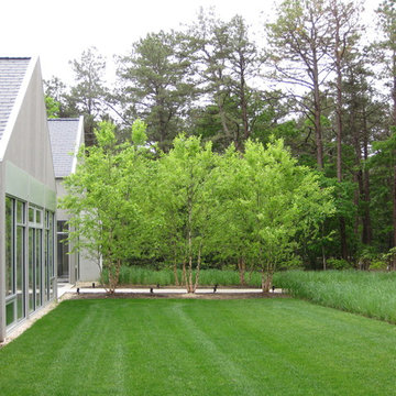 East Hampton formal landscape and woodland pathways