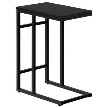 C-Shaped Accent Table, Metal, Dark Taupe