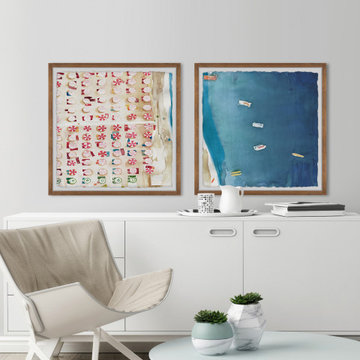 Packed Beach III Diptych